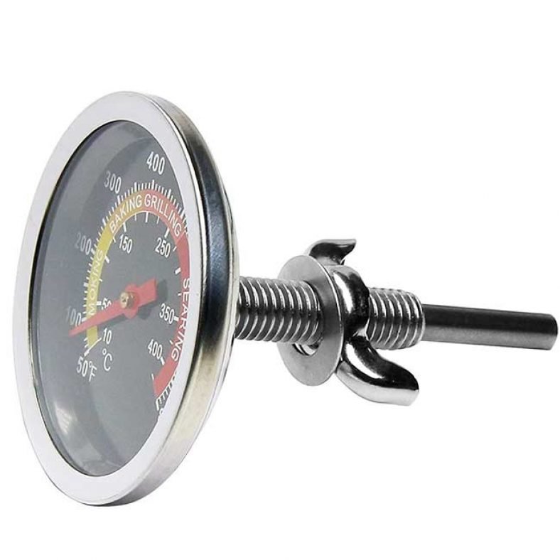 Termometro Da Forno A Legna Termometro Bbq Termometro Per Forno A Legna E Barbecue - Sonda Rigida 15 Cm, Scala 0-500&deg;C Pirometro Per Forno Pizza Termometro Forno