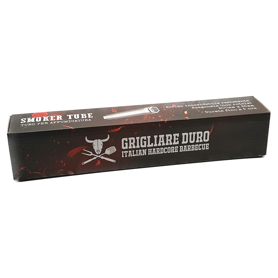 Scatola Per Affumicatura RB1 Räucherphorie In Acciaio Inox - Con EBook Ricette E Coperchio A Cerniera Per Barbecue A Gas E Carbonella